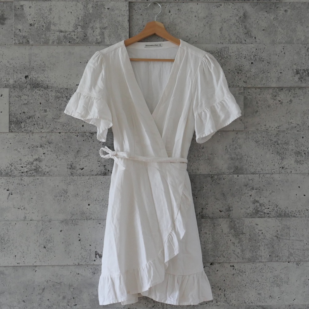 Abercrombie & Fitch - Angel Sleeve Wrap Mini Dress - Size S